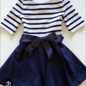 Polo by Ralph Lauren Navy and White Striped Dress